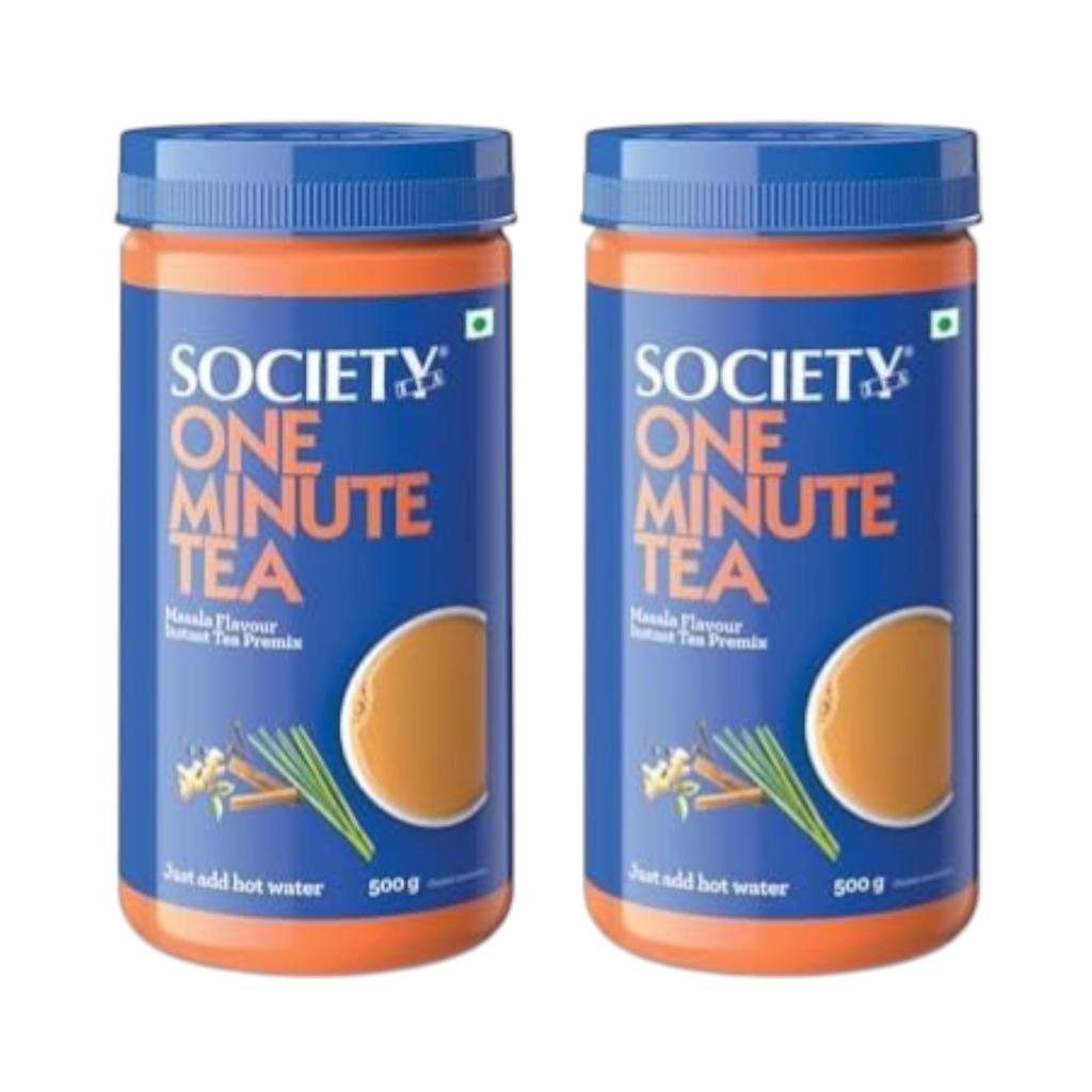 Society OMT Masala Instant Tea Premix Powder 500 g Pack Of 2 Quick Hot Beverage Mix Easy Preparation Rich Taste