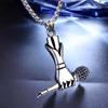 Hand Held Microphone Shape Korean Idol Necklaces Microphone Choker Pendant Men Birthday Gifts