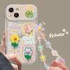 Подходит для чехла на телефон Apple 15 iPhone14/13 Pro лягушка цветок кукла цепочка 11/12 флип зеркало 7