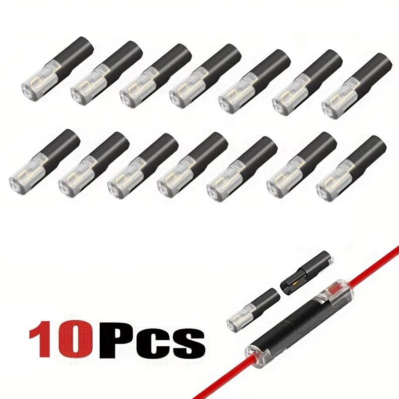 10 Pcs T1/T2/D1/D3 Wire Cable Snap In Connectors No-solder No-peel Quick Terminal Connections Auto Plug Electrical Accessories