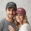 Ретро Бейсболка с вышивкой DAD MOM Стиранный Хлопок Регулируемая Бейсболка Кепка от Солнца Для Мужчин Женщин