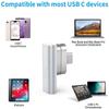 Магнитный адаптер USB C Type-C, боковая вилка, колено, 20-контактный полнофункциональный адаптер, зарядка, передача данных