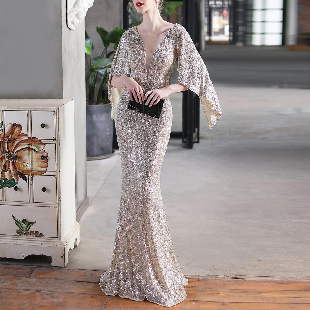 Women's Fashion Sequins Party Dress Cocktail Dress Sexy Evening Dresses