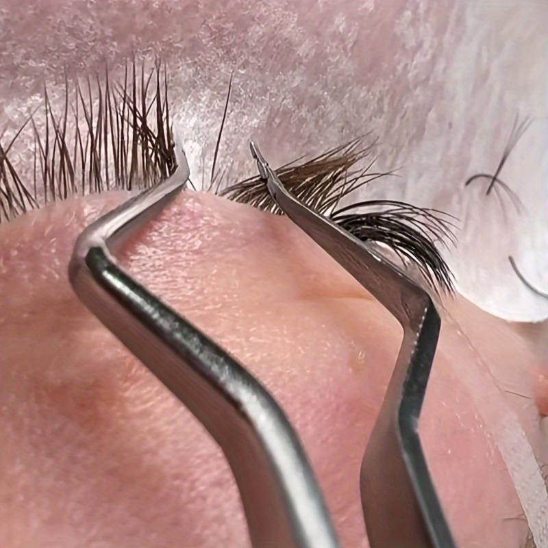 Пинцеты для наращивания ресниц Противоскользящие из нержавеющей стали Изогнутый кончик Прямой пинцет Высокоточные Инструменты для дизайна ногтей Макияж Красота
