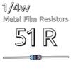 200 шт. 1/4 Вт металлопленочный резистор 33R Ом 36 39 43 47 51 56 62 68 75 82 91 100 120 150 180 200 220 240 270R Ом Ом 1% допуск Perintang WATT