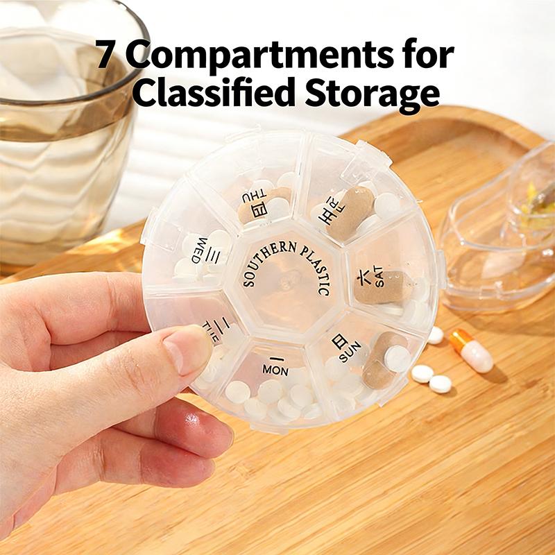 Weekly Pill Case Box Organizer 7 Days Medicine Box Pill Cutter Storage Boxes Portable Pills Container For Drug Vitamis Fish Oils
