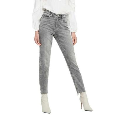 Only Emily Life High Waist Straight Raw Crop Ankle NAS028 джинсы