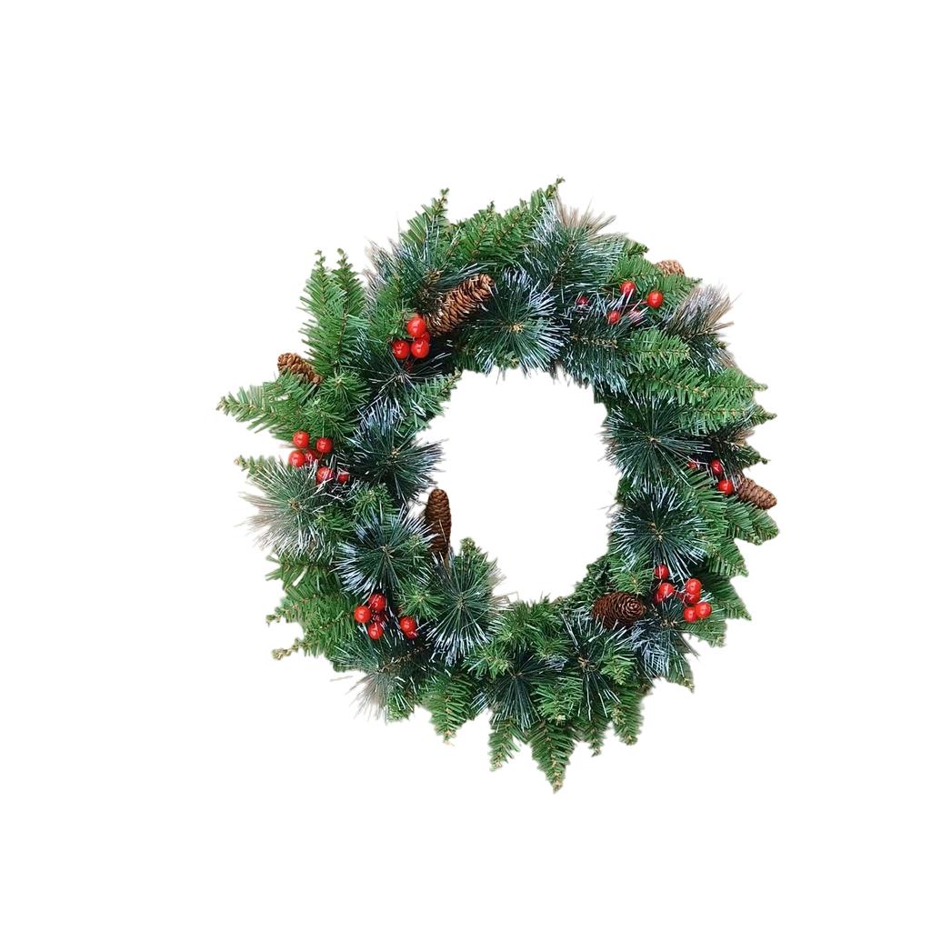Christmas Wreath Door Hanging Wall Hanging Decoration Christmas Rattan PVC Indoor Pendant Wreath