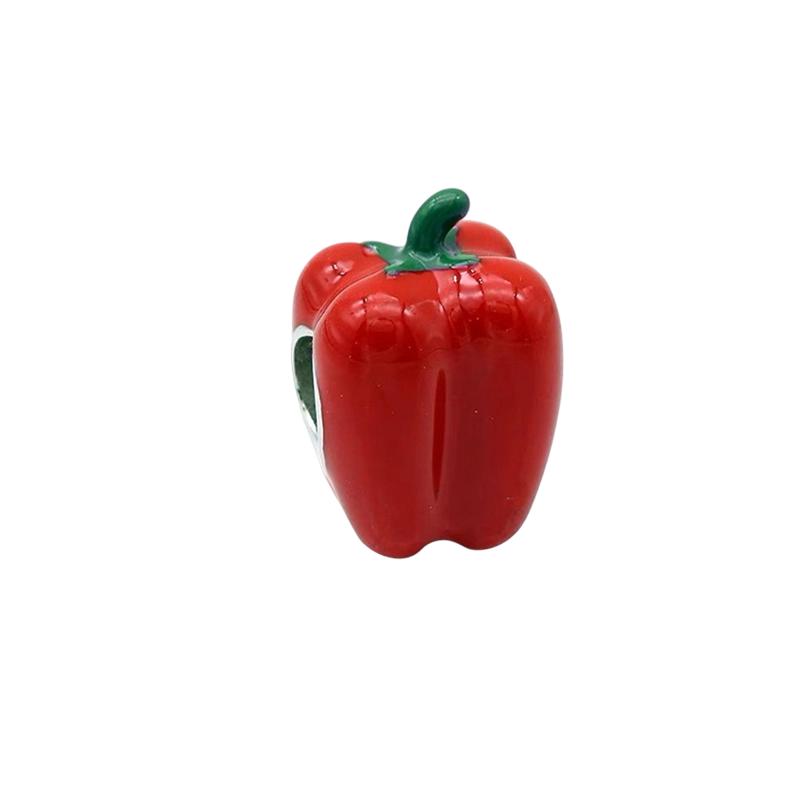 New Red Strawberry, Cherry, Maple Leaf, Apple, Safety Talisman Charms Beads DIY Women Jewelry Gift Beads Fit Bracelets