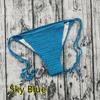 Handmade Crochet Tie-Up Bikini Shorts with Lining