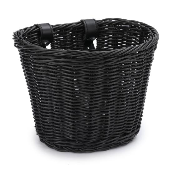 Hand Woven Bicycle Basket Large Capacity Strong Load Bearing Easy Installation Handlebar Bike Front Basket Replacement
