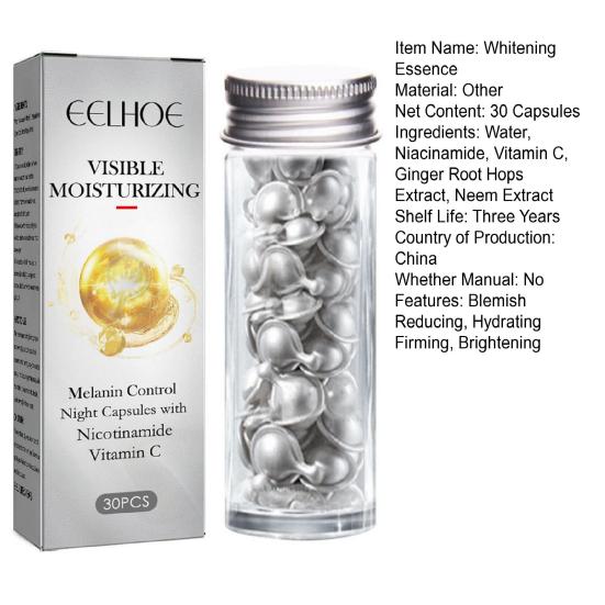 30 шт., осветляющие капсулы с ниацинамидом, сыворотка, корректирующая темные пятна, уменьшающая пятна, увлажняющая, укрепляющая эссенция для кожи