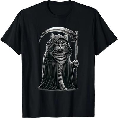 Крутой кот-Жнец, Мрачный Жнец, Футболка с котом-Жнецом