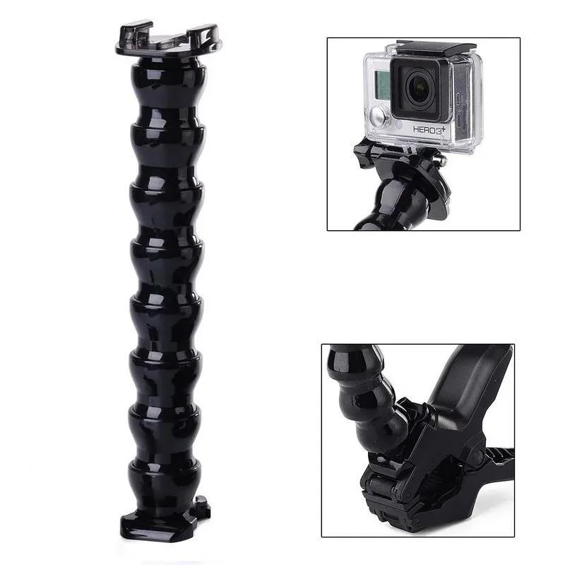 TELESIN Зажим-держатель «Челюсти» Гибкий держатель на гибкой шее для GoPro Hero 13 12 11 10 9 8 DJI OSMO Action 5Pro 4 3 Insta360 X5 X4
