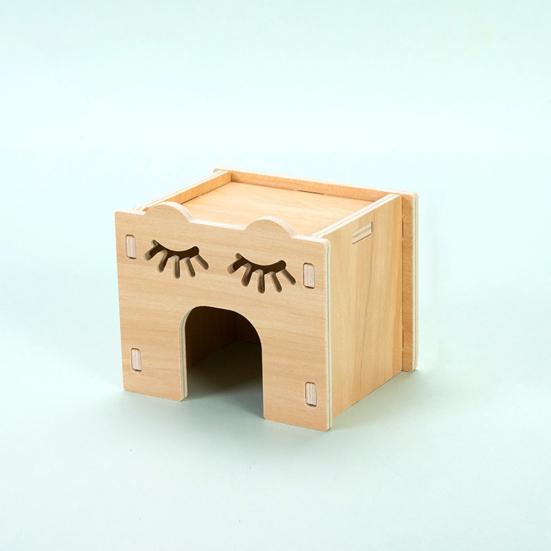 Вилла для хомяков, двухслойная безвредная игрушка для домашних животных, карликовые хомяки из цельного дерева, альпинистская игровая хижина, жевательная игрушка для дома