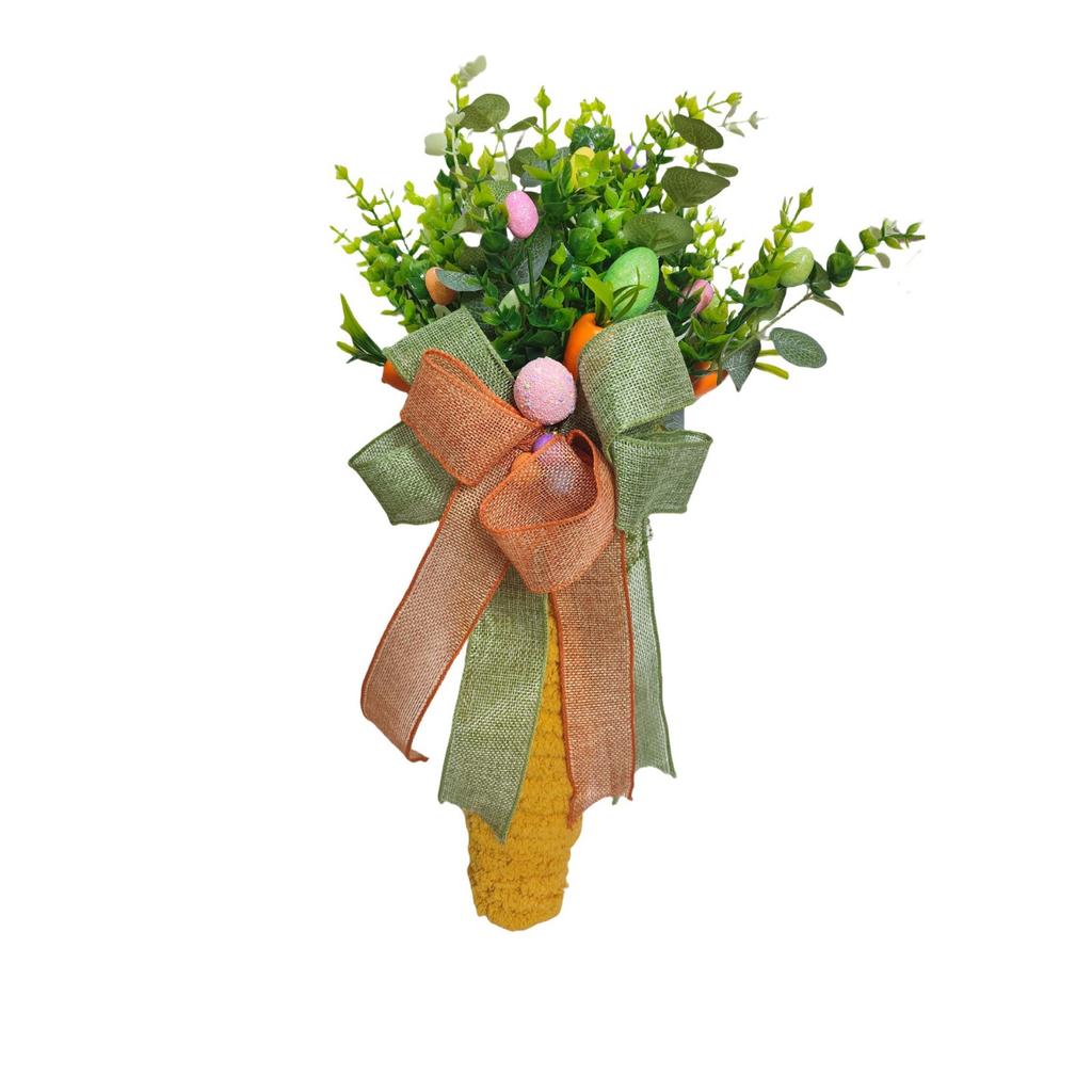 Пасхальный венок из моркови, имитация растения, подвеска на дверь, украшение для вечеринки, украшение для дома