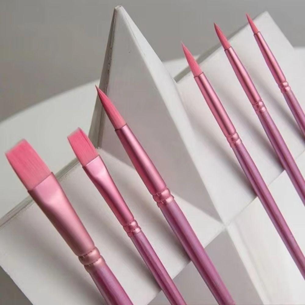 4/6 шт. Мягкий волос Ручная роспись Акварель Нейлон Материал для рисования Новая акварельная кисть Подарок