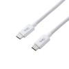 Elecom USB4 To Certified USB White with iPhone 16 Type-C Type-C USB-IF Cable, 40Gbps, 0.8m, [Compatible Series] USB4-CC5P08WH