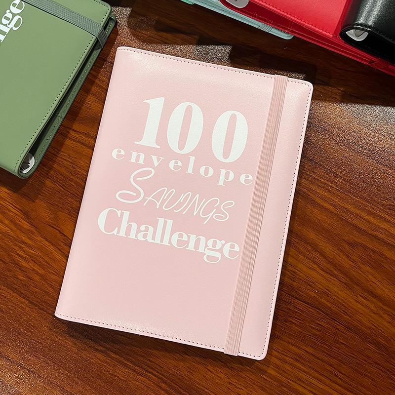 New binding 100 Envelope Challenge Binder for Couples 100 Day Challenge Handbook Savings Notebook Office stationery