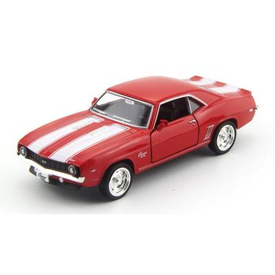 1/36 Camaro SS 1969 Модель автомобиля Копия, масштабная металлическая миниатюрная художественная модель, декор интерьера транспортного средства, литая под давлением, рождественский подарок, игрушка для мальчика