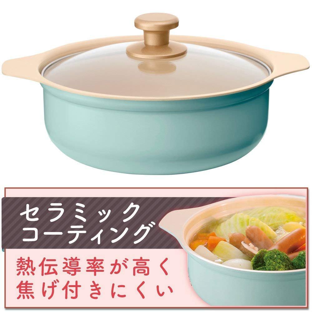 IRIS OHYAMA IH Кухонный нагреватель IH Stove 1400W Pot Set ricopa Ash Blue IHLP-R14-AA