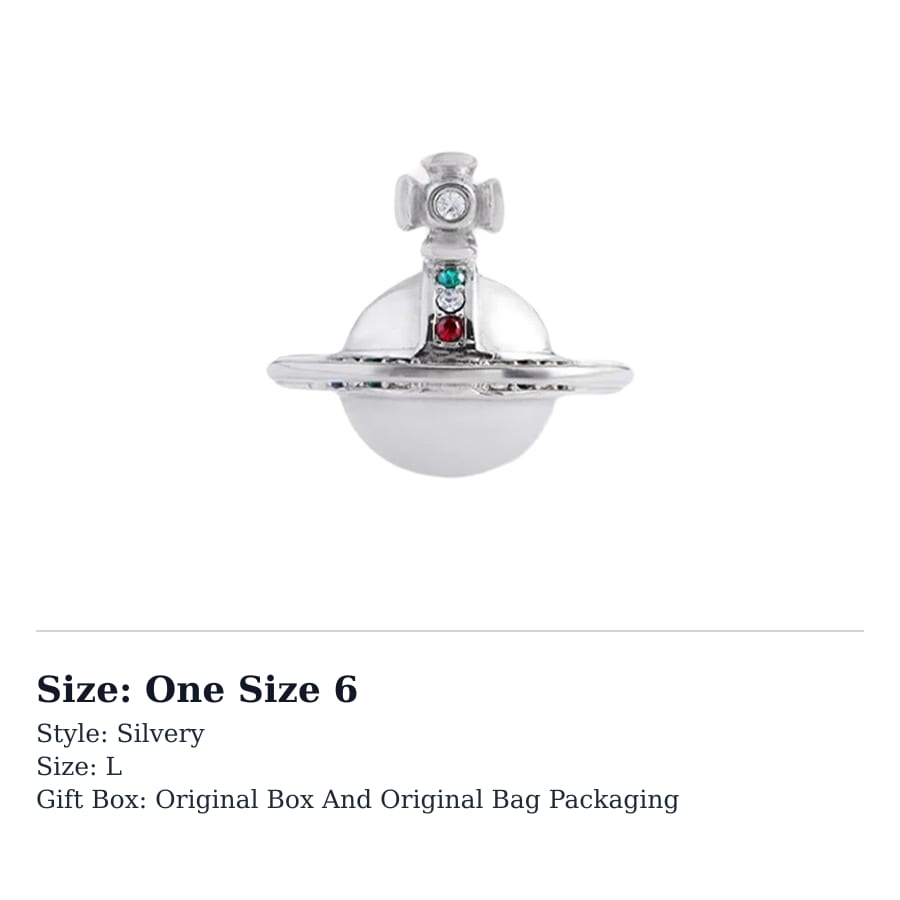 Vivienne Westwood SOLID ORB 925 Sterling Silver Rings Women's Silver 6404003701P019P019