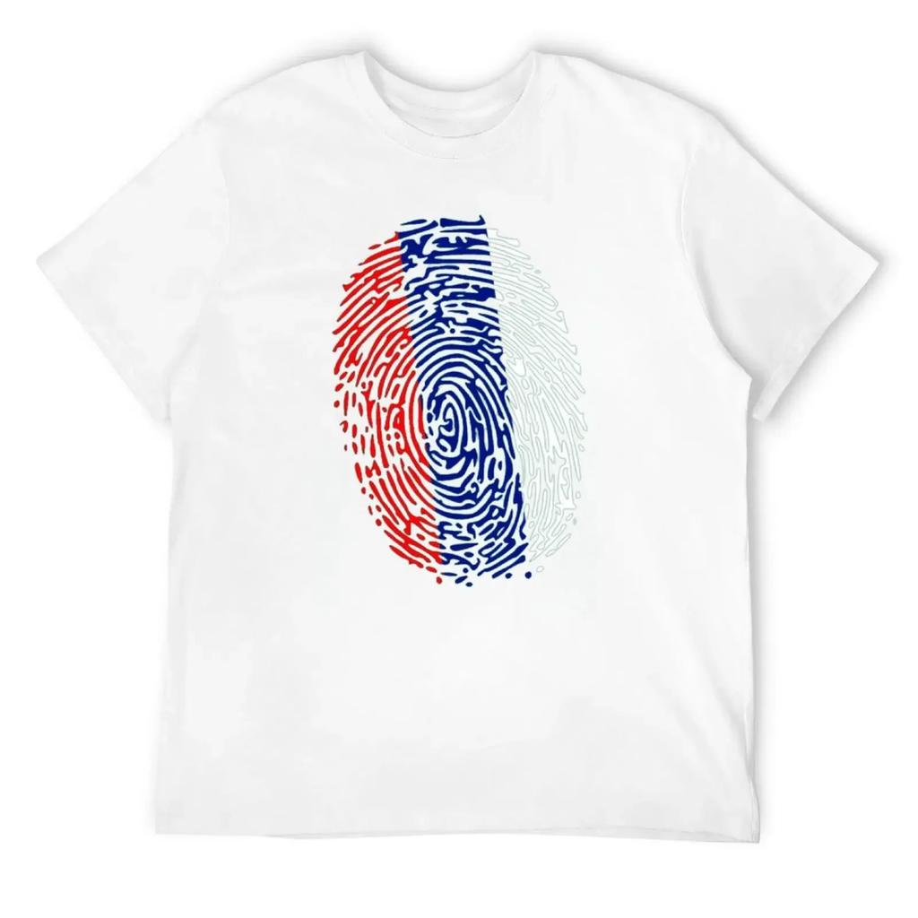 2024 Custom Printed Shirts Fingerprint Russia Flag T-shirt Crewneck Campaign Tees Casual Graphic Leisure Humor