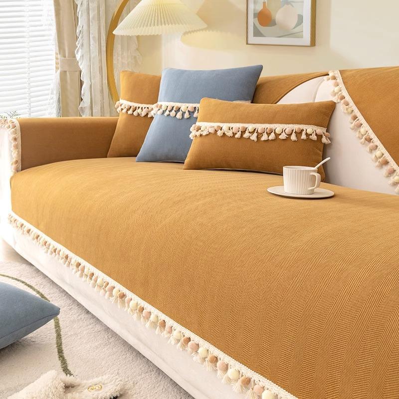 Cream Style Chenille Sofa Cushion Four Seasons Universal New Non-Slip Seat Cushions Sofa Cover Backrest Cover Towel