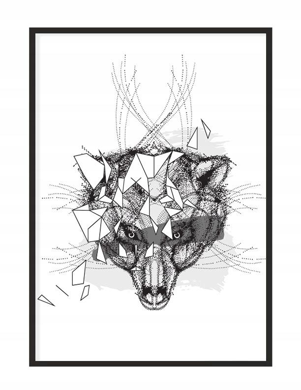 Picture poster In a frame 53x73 cm Wolf P1089