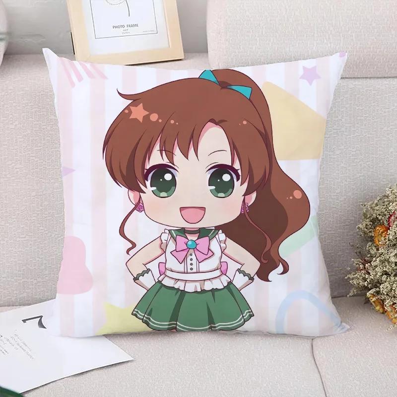 Наволочки Декоративные наволочки Чехлы Наволочка с аниме-девушкой Наволочки Чехол для подушки Осенний декор Подушка для дивана