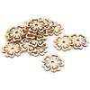 100Pcs Wood Pieces Natural Wood Material DIY Smooth Surface Flower Shape Wood for Decoration