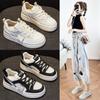 Leather White Shoes Women's Spring New All-Match Platform Casual Ins Board Shoes Fashion Shoes