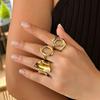 Ingemark Retro Simple O-Shaped Smooth Surface Rings Women 2026 New Trendy Daily Metal Geometric Chic Knuckle Ring Couple Jewelry