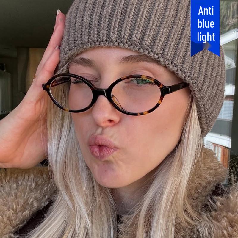 Ретро Овальные Оправы для Очков с Защитой от Синего Света для Женщин, Европейский и Американский Дизайн, Совместимы с Рецептурными Линзами