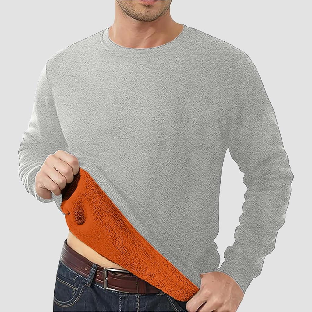 Мужские толстовки на подкладке Премиальные толстовки из флиса большой плотности Пуловеры Толстые термотолстовки