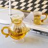 Чайник стеклянный Teabloom с дизайном короны, для плиты и микроволновой печи, со съемным стеклянным заварником для рассыпного чая и чашкой. Чайные сервизы