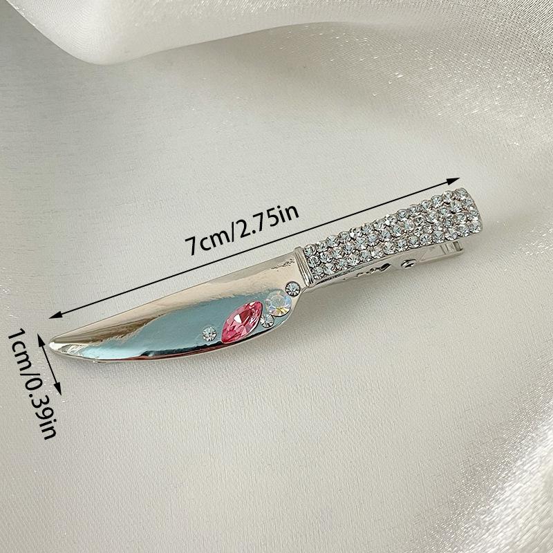 Женские необычные челки на бок, имитация ножа, сломанные волосы, заколка-утконос, заколки для волос, светящаяся лампочка