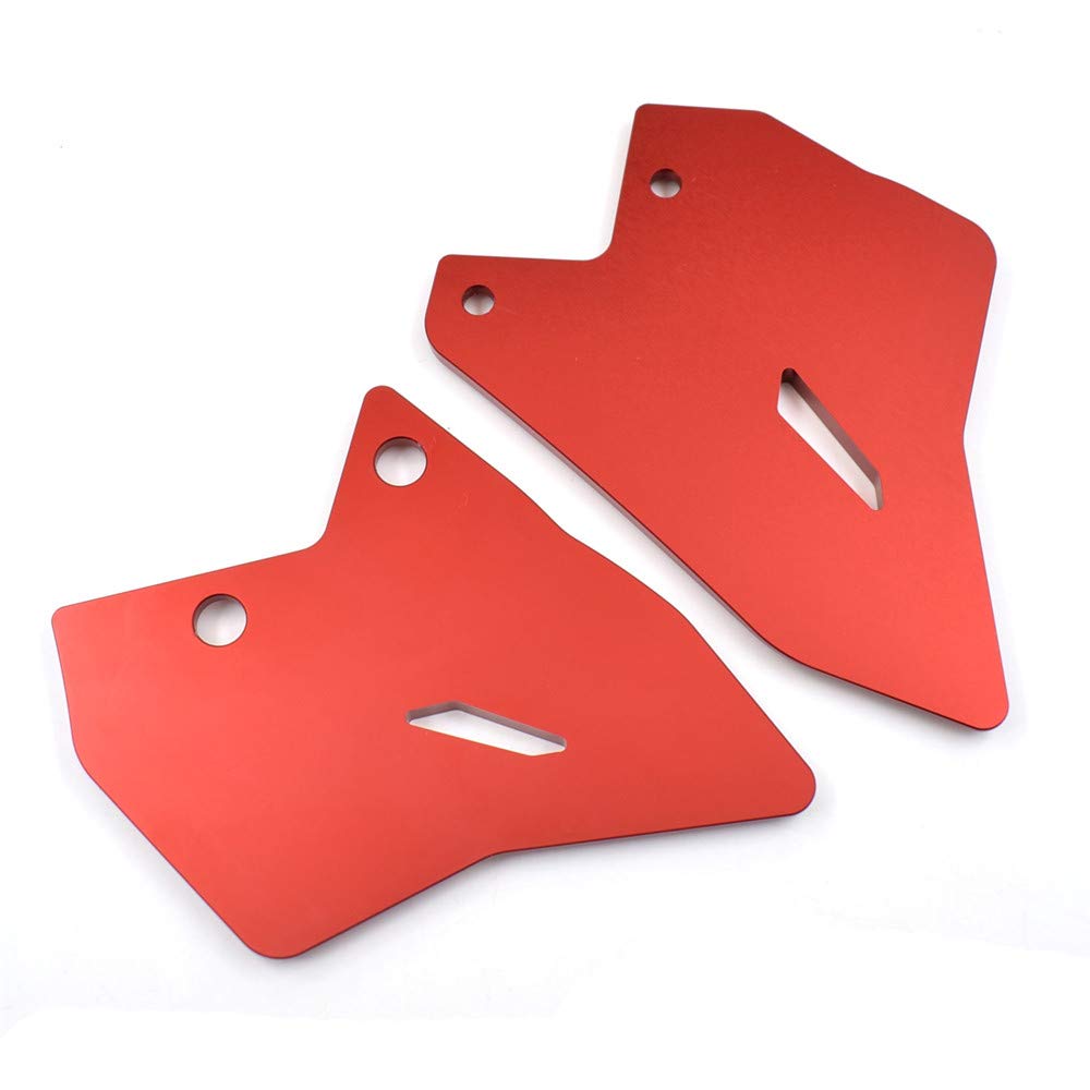 LEDISHUN Parts Aluminum Heel Plate Guards for Kawasaki Ninja 650 NINJA650 Z650 (1 Pair) 2017-2025 (Red)
