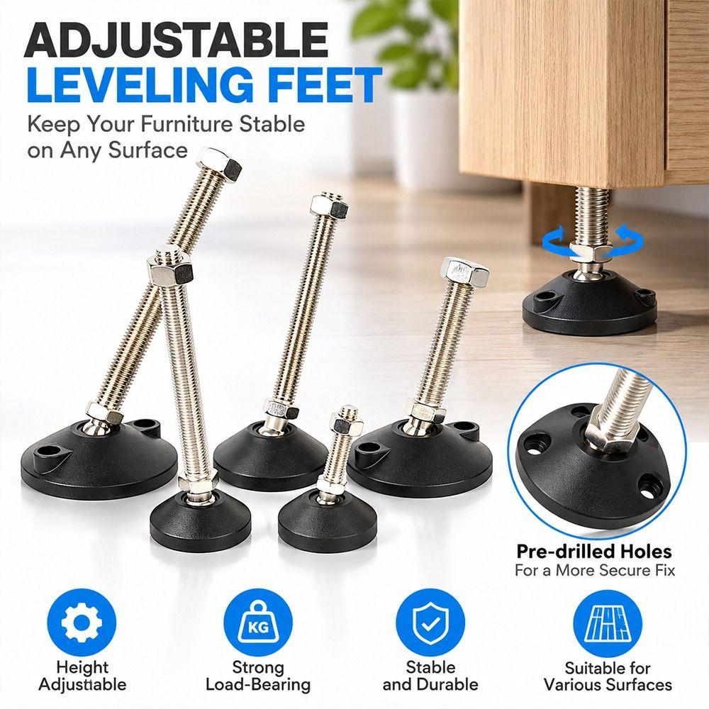 1Pcs Swivel Base Leveling Foot Cup Universal Adjustment Feet For Industrial Machinery