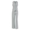 Fashion Women's Suit Cotton Linen Sleeveless Tops Smart Trousers Casual 2025 Summer