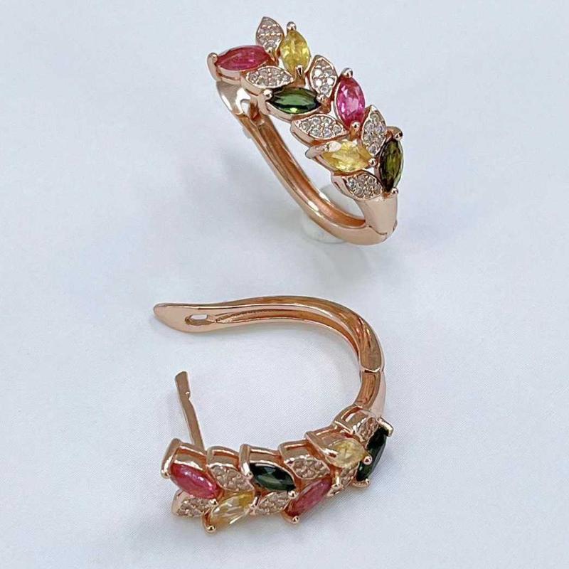 Sace Gems Стерлингового серебра 925 пробы, 2,5*5 мм, натуральный турмалин, зажим для ушей, ювелирные изделия для свадебной вечеринки, подарок