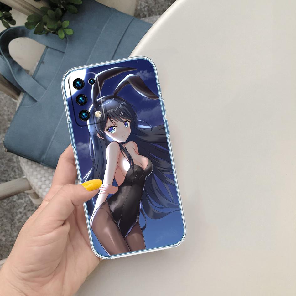 PP12 Милая Девочка с Кроликом Аниме Чехол для Телефона для Motorola Moto Edge 20 30 40 50 S30 Fusion Ultra Pro Neo Lite + G200 G23