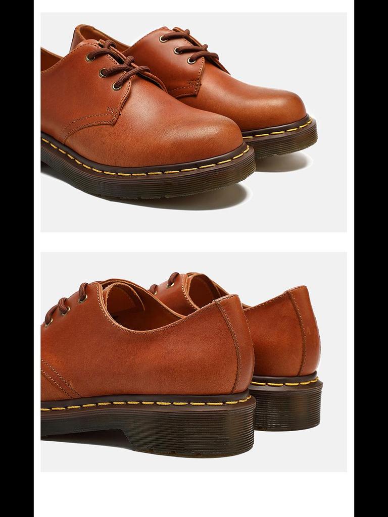 Women's Dr. Martin Japanese College Style Leather 1461 Shoes - Yang Mi Low-Top, Unisex 3-Hole Design