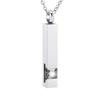 Fill-able Zircon Cremation Necklace Long Strip Pet Ashes Necklace Ashes Necklace Pendant  Women