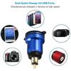 Мотоциклетный алюминиевый DIN Hella Plug Dual USB адаптер для быстрой зарядки светодиодный дисплей для BMW R1250GS G650GS F800 GS GT R1200GS K1200LT