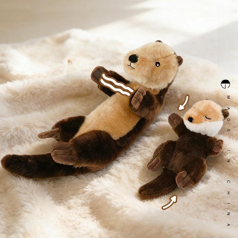 Kids Plush Otter Doll With Pp Cotton Filling Suitable For Gifts And Playtime