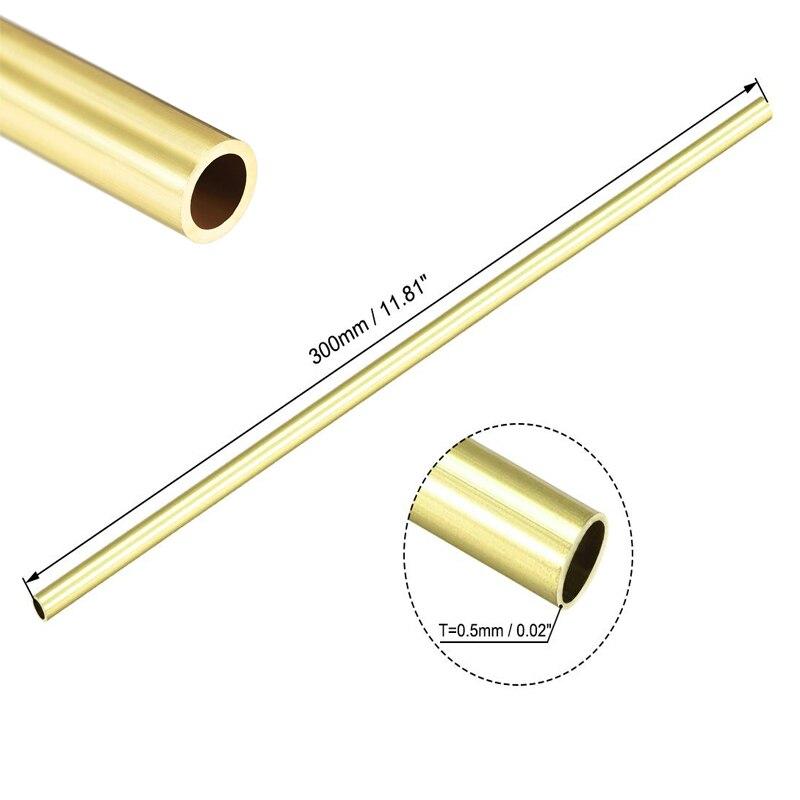 1PCS Brass Tube DIY Tube Round Diameter 2/3/4/5/6/7/8/10/14/16/20mm L200mm 300mm Brass Tube Brass Tube Cutting