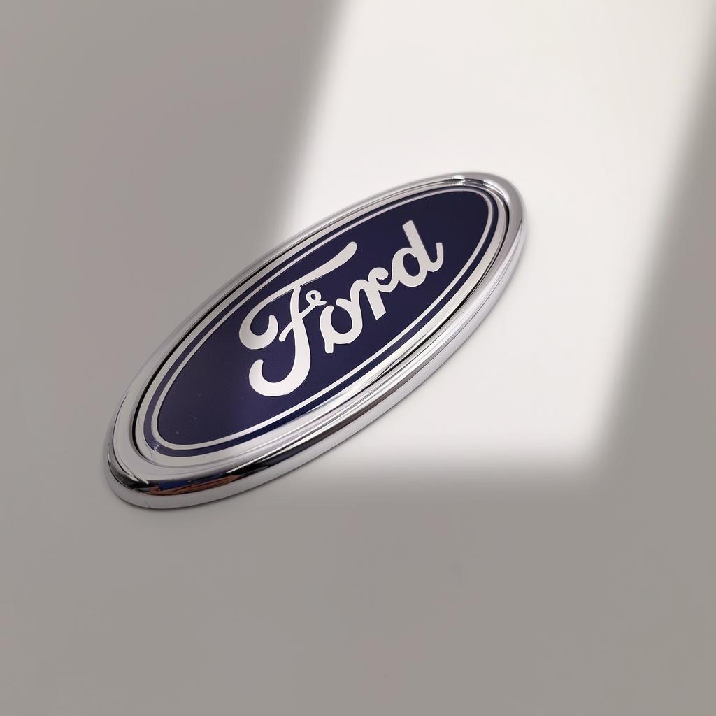 145mm Car Badge Front Grille Rear Trunk Hood Lid Logo Decor Cover Emblem For Ford Focus mk Fiesta Ranger Mondeo S-MAX Kuga Edge