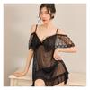 Sexy Underwear Summer Sexy Mesh Ruffle Edge Suspender Lace Thin Suspender Nightdress Women