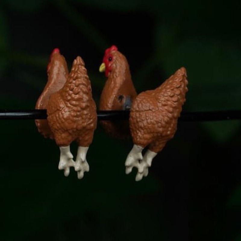 Забавные серьги-курицы ручной работы, украшения с фермерскими животными, легкие расписанные вручную серьги-курицы, элегантные серьги в стиле ретро, забавные подарки